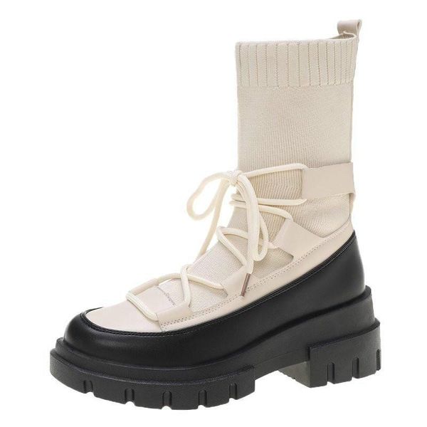 boots 2021 women's knitting elastic sock fashion women high heel woman stretch shoes ankle lace-up, Black
boots 2021 women's knitting elastic sock fashion women high heel woman stretch shoes ankle lace-up, Black