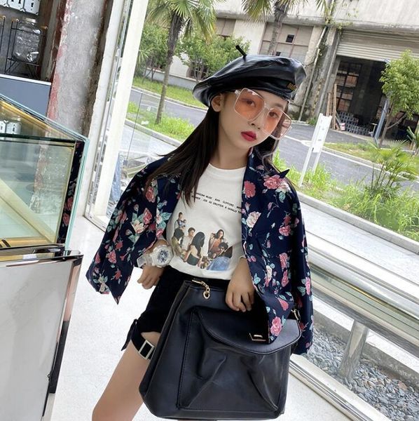 jackets 2021 korean style girls floral blazer fashion long sleeve autumn coat 5-11t b758, Blue;gray 
jackets 2021 korean style girls floral blazer fashion long sleeve autumn coat 5-11t b758, Blue;gray