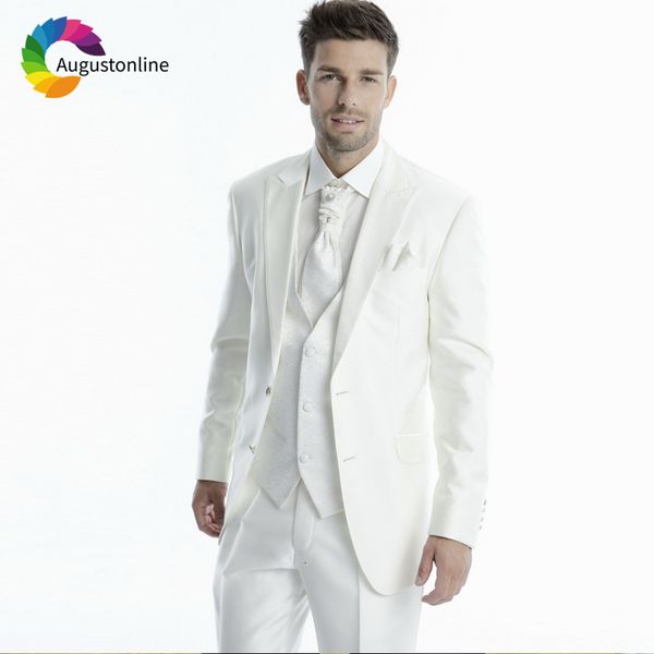 men's suits & blazers wedding men tuxedos groom wear 3 pieces (jacket+pants+vest) slim fit bridegroom prom costume homme blazer be, White;black
men's suits & blazers wedding men tuxedos groom wear 3 pieces (jacket+pants+vest) slim fit bridegroom prom costume homme blazer be, White;black