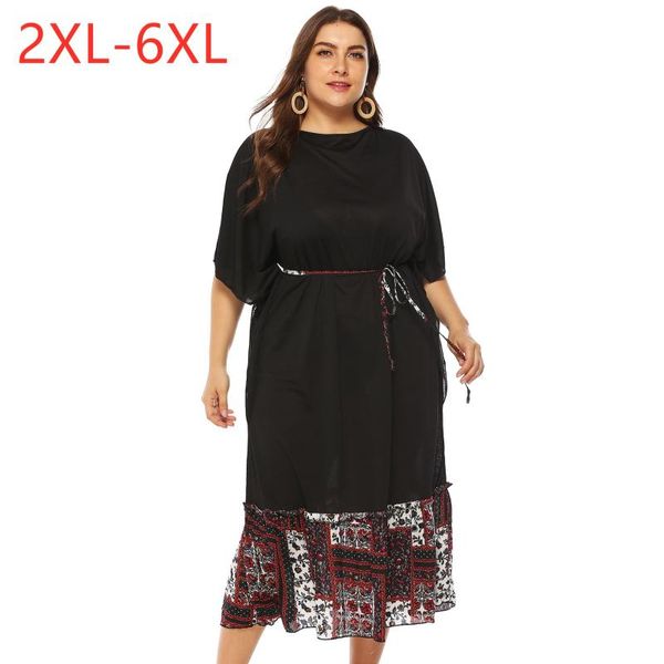 plus size dresses 2021 summer for women large loose casual short sleeve retro belt black o-neck long dress 3xl 4xl 5xl 6xl
plus size dresses 2021 summer for women large loose casual short sleeve retro belt black o-neck long dress 3xl 4xl 5xl 6xl