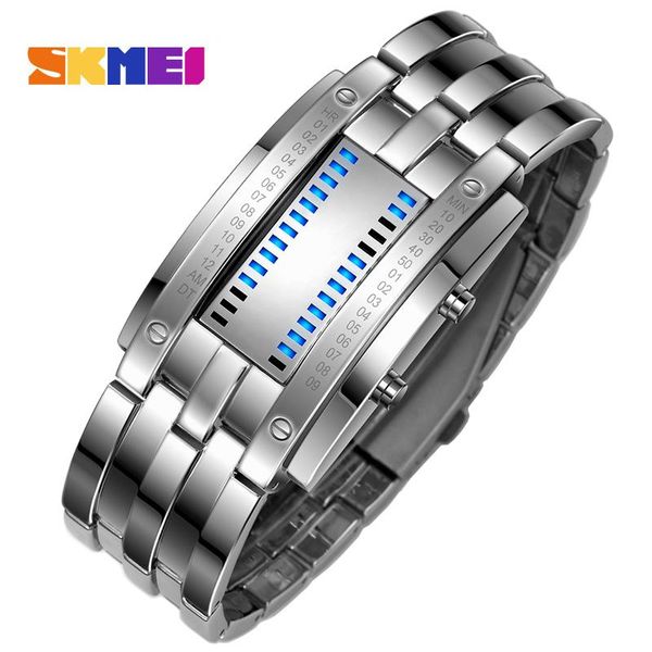 wristwatches skmei 2021 brand men fashion creative watches digital led display water resistant lover's wrist clock, Slivery;brown
wristwatches skmei 2021 brand men fashion creative watches digital led display water resistant lover's wrist clock, Slivery;brown
