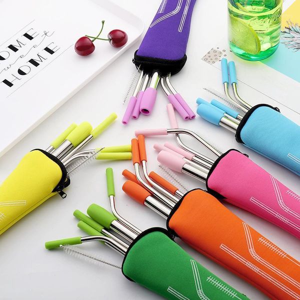 drinking straws 6pcs/set stainless steel straw set silicone head reusable 18/8 food grade beverages1
drinking straws 6pcs/set stainless steel straw set silicone head reusable 18/8 food grade beverages1