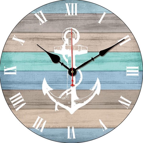 wall clocks 12 inch silent vintage wooden round clock reloj de pared blue stripe white anchor home watches
wall clocks 12 inch silent vintage wooden round clock reloj de pared blue stripe white anchor home watches