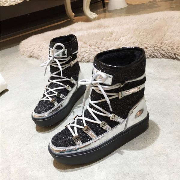 boots winter women 2021 shearling ankle snow sequins casual bling shoes warm botas de mujer luxury chaussure femme, Black
boots winter women 2021 shearling ankle snow sequins casual bling shoes warm botas de mujer luxury chaussure femme, Black