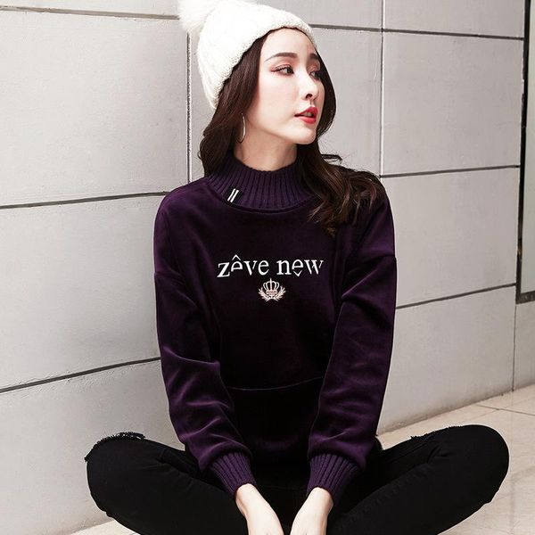 women's hoodies & sweatshirts brushed hoody 2021 style for autumn and winter loose lazy wind ins super fire woolen turtleneck jacket wo, Black
women's hoodies & sweatshirts brushed hoody 2021 style for autumn and winter loose lazy wind ins super fire woolen turtleneck jacket wo, Black