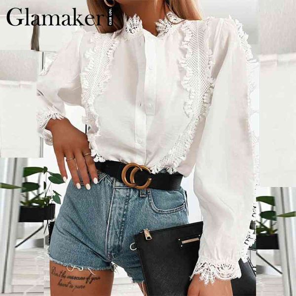 glamaker lace patchwork blouse shirt women cotton long sleeve chic white shirt fashion elegant office ladies shirt 210414
glamaker lace patchwork blouse shirt women cotton long sleeve chic white shirt fashion elegant office ladies shirt 210414
