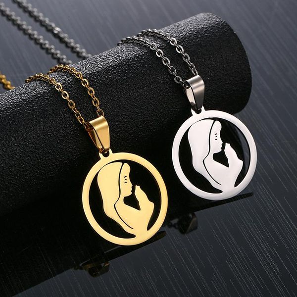 pendant necklaces virgin mary round christian nceklace gold color stainless steel chains for women religious jewelry gift wholesale, Silver
pendant necklaces virgin mary round christian nceklace gold color stainless steel chains for women religious jewelry gift wholesale, Silver