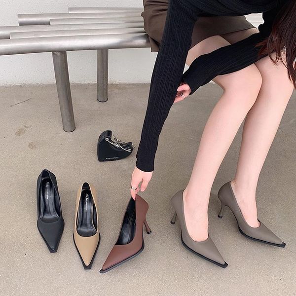 dress shoes pointed toe women pumps office shallow slip on thin high heels woman mules party beigesize 35-39, Black
dress shoes pointed toe women pumps office shallow slip on thin high heels woman mules party beigesize 35-39, Black