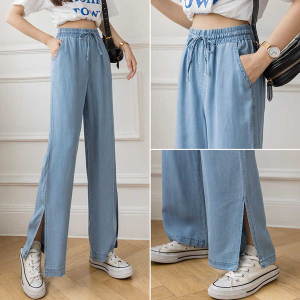 tencel jeans summer wide leg pants women's 2021 high waist slim loose ice thin split casual, Blue
tencel jeans summer wide leg pants women's 2021 high waist slim loose ice thin split casual, Blue