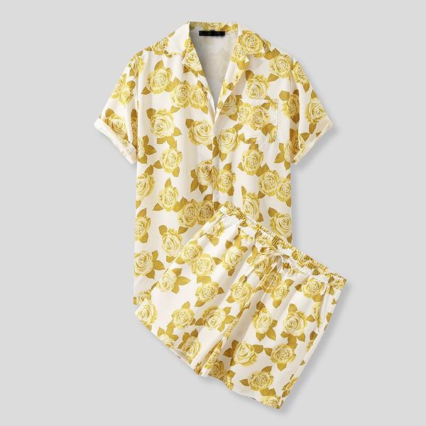 men's t-shirts 2 pieces men hawaiian sets yellow button printing short sleeve shirt beach shorts streetwear for casual outdoor mens, White;black
men's t-shirts 2 pieces men hawaiian sets yellow button printing short sleeve shirt beach shorts streetwear for casual outdoor mens, White;black