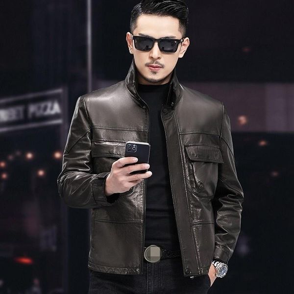 men's leather & faux men designer casual sheepskin real jacket winter business short down coat turn-down collar long sleeve outerwear l, Black
men's leather & faux men designer casual sheepskin real jacket winter business short down coat turn-down collar long sleeve outerwear l, Black