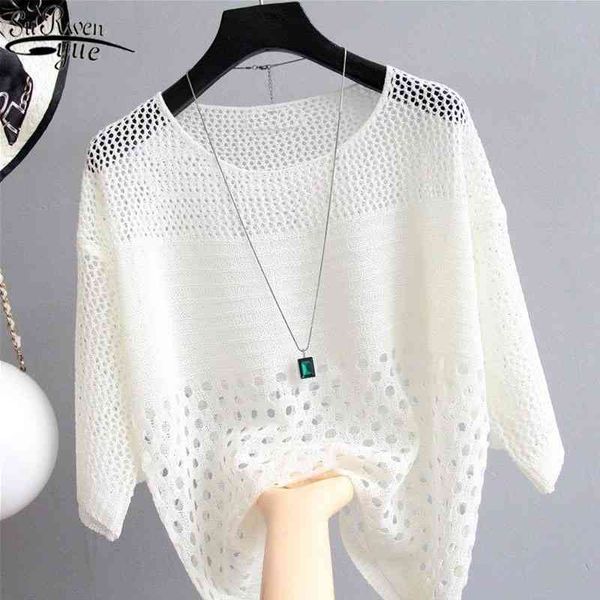 hollow out shirt summer thin mid-sleeve knitted women blouse bottom loose air-conditioning sunprotection 13895 210427, White
hollow out shirt summer thin mid-sleeve knitted women blouse bottom loose air-conditioning sunprotection 13895 210427, White
