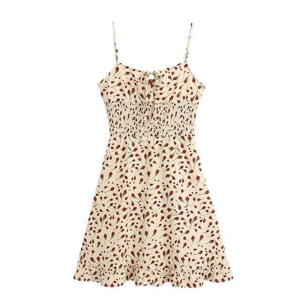 women sweet fashion rose print slim ruched dress vintage elastic waist spaghetti strap dresses cute girls chic vestidos 210520, Black;gray
women sweet fashion rose print slim ruched dress vintage elastic waist spaghetti strap dresses cute girls chic vestidos 210520, Black;gray