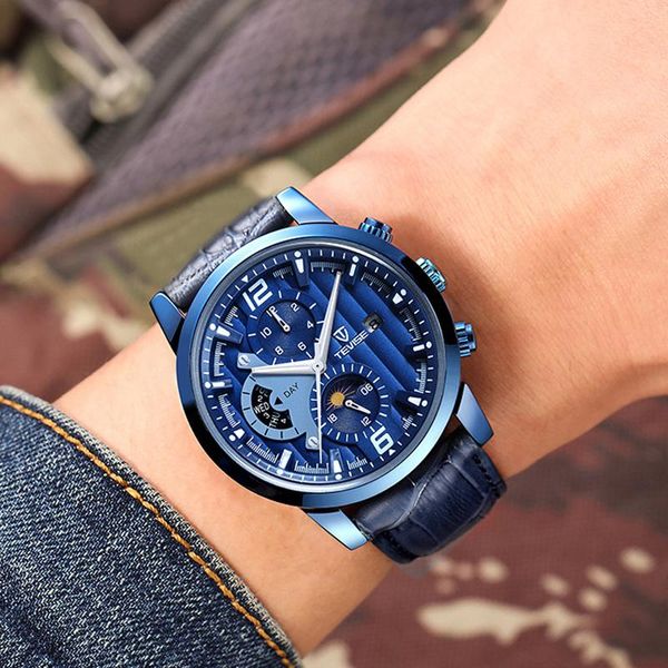 wristwatches 2021 moon phase men leather automatic mechanical watch waterproof sports fashion mens watches relogio, Slivery;brown
wristwatches 2021 moon phase men leather automatic mechanical watch waterproof sports fashion mens watches relogio, Slivery;brown