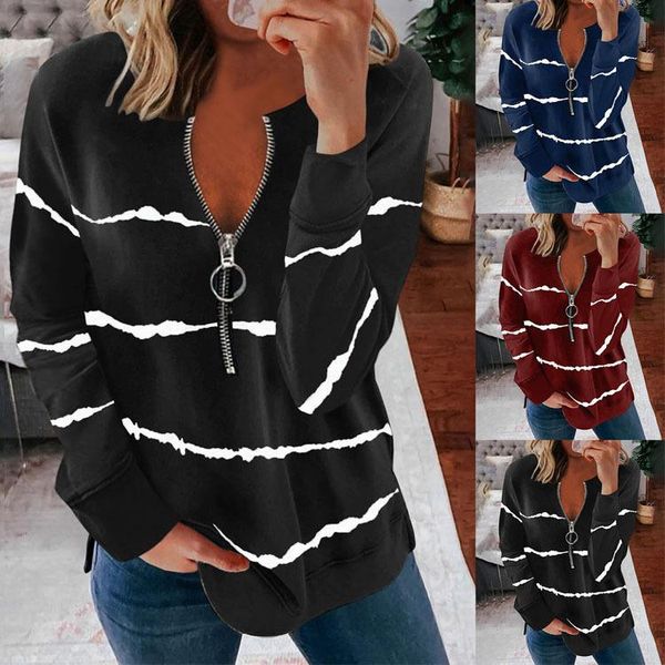 women's t-shirt women striped casual loose t shirt 2021 female autumn zipper v-neck long sleeve vintage pullover elegant plus size, White
women's t-shirt women striped casual loose t shirt 2021 female autumn zipper v-neck long sleeve vintage pullover elegant plus size, White