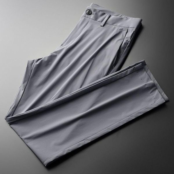 men's pants grey ice silk casual 2021 summer smooth breathable elastic thin for men, Black
men's pants grey ice silk casual 2021 summer smooth breathable elastic thin for men, Black