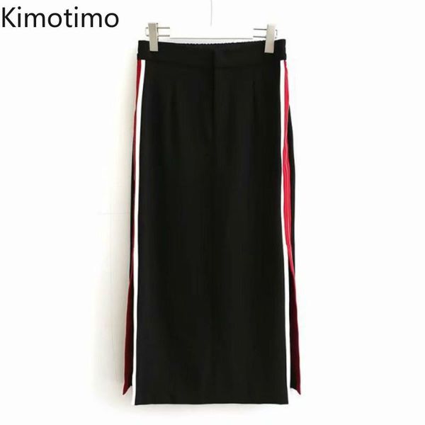 kimotimo high waist midi skirt straight side striped split sport style casual elegant street women long pencil skirts, Black
kimotimo high waist midi skirt straight side striped split sport style casual elegant street women long pencil skirts, Black