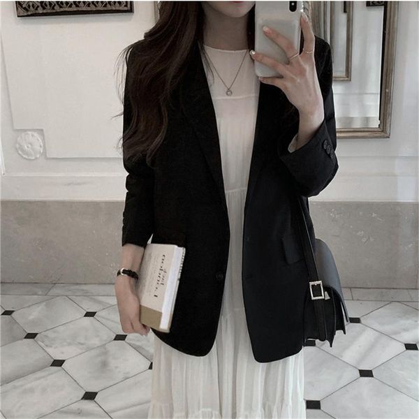 women's suits & blazers 2021 spring autumn pockets jackets fashionable vintage oversize elegant office lady, White;black
women's suits & blazers 2021 spring autumn pockets jackets fashionable vintage oversize elegant office lady, White;black