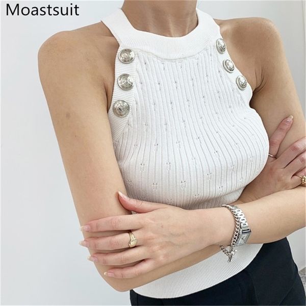 summer knitted camis vest women sleeveless o-neck solid slim high street crop korean fashion jumpers femme 210513, White
summer knitted camis vest women sleeveless o-neck solid slim high street crop korean fashion jumpers femme 210513, White