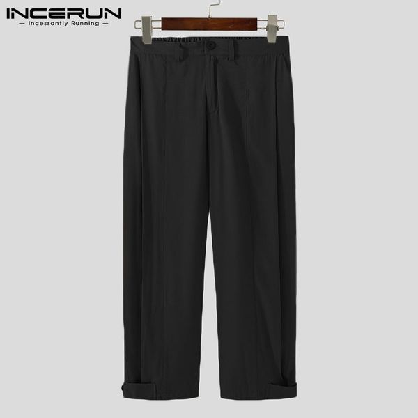 men's pants 2021 men joggers button loose korean style streetwear solid color casual trousers fashion pantalones hombre s-5xl incerun, Black
men's pants 2021 men joggers button loose korean style streetwear solid color casual trousers fashion pantalones hombre s-5xl incerun, Black