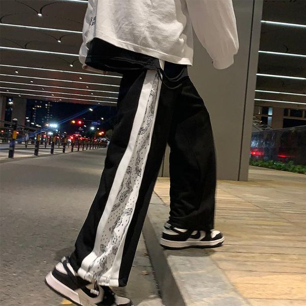 men's pants sports early autumn style korean straight leg guard spring and casual loose nine point pant, Black
men's pants sports early autumn style korean straight leg guard spring and casual loose nine point pant, Black