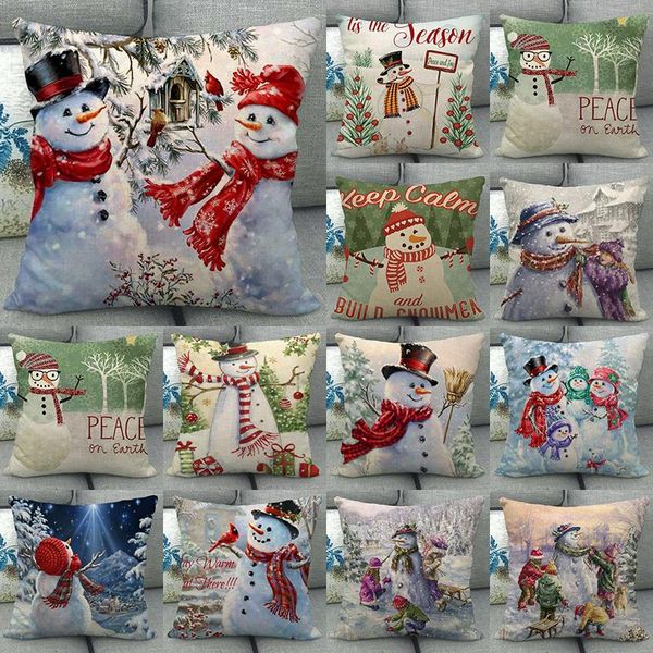 cushion/decorative pillow 2022 year christmas room decor snowman pattern print throw cushion cover cotton linen covers home accessories
cushion/decorative pillow 2022 year christmas room decor snowman pattern print throw cushion cover cotton linen covers home accessories