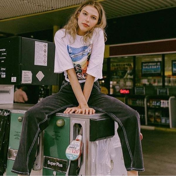 jeans woman high waist 2021 wide leg female pants straight loose black mom fashion baggy boyfriend jean women trousers women's, Blue
jeans woman high waist 2021 wide leg female pants straight loose black mom fashion baggy boyfriend jean women trousers women's, Blue