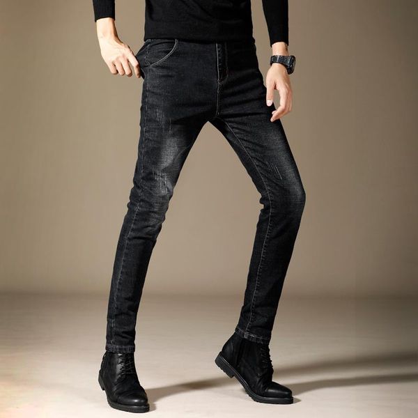 spring men jeans black classic fashion designer denim skinny men's casual stretch slim fit trousers, Blue
spring men jeans black classic fashion designer denim skinny men's casual stretch slim fit trousers, Blue