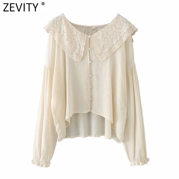 zevity women sweet embroidery turn down collar casual loose shirt female breasted ruffles blouse roupas chic chemise ls9100 210419, White
zevity women sweet embroidery turn down collar casual loose shirt female breasted ruffles blouse roupas chic chemise ls9100 210419, White