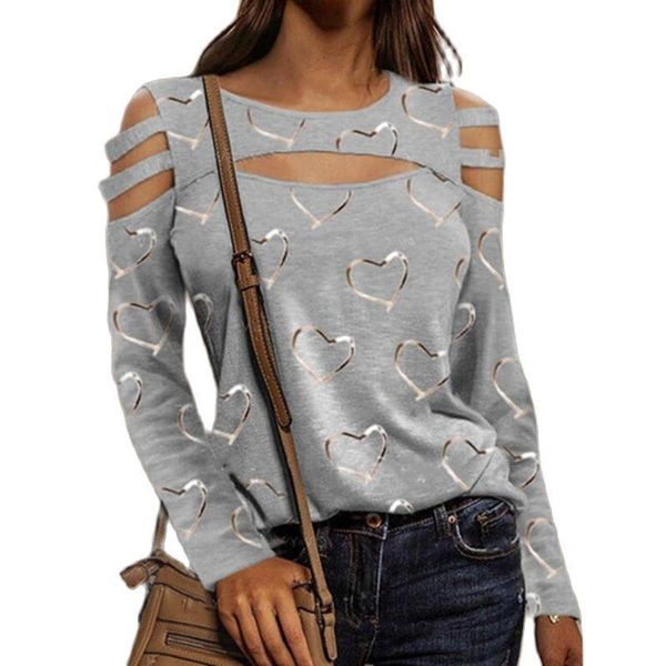 women's t-shirt t shirt hear print hollow out long sleeve o neck pullover casual shirts streetwear women graphics, White
women's t-shirt t shirt hear print hollow out long sleeve o neck pullover casual shirts streetwear women graphics, White