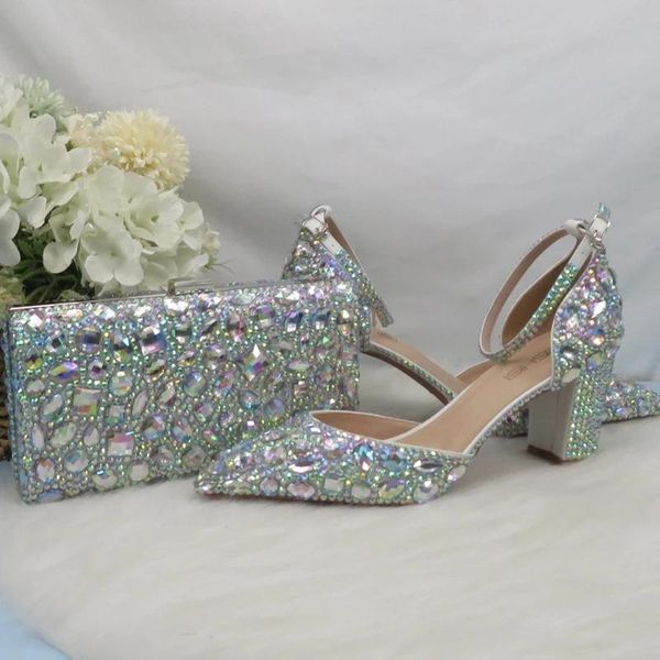 sandals ab rhinestone bridal wedding shoes and bag set luxury silver crystal pointed toe bridesmaid party dress women thick sandal, Black
sandals ab rhinestone bridal wedding shoes and bag set luxury silver crystal pointed toe bridesmaid party dress women thick sandal, Black