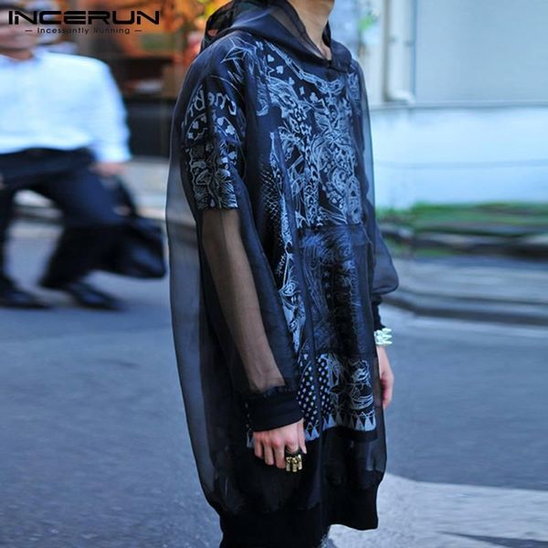 Men's Hoodies & Sweatshirts INCERUN Tops 2021 Men American Style Stylish Net Yarn Perspective Casual Breathable Mesh Hooded Long Sleeve Swea, Black
Men's Hoodies & Sweatshirts INCERUN Tops 2021 Men American Style Stylish Net Yarn Perspective Casual Breathable Mesh Hooded Long Sleeve Swea, Black