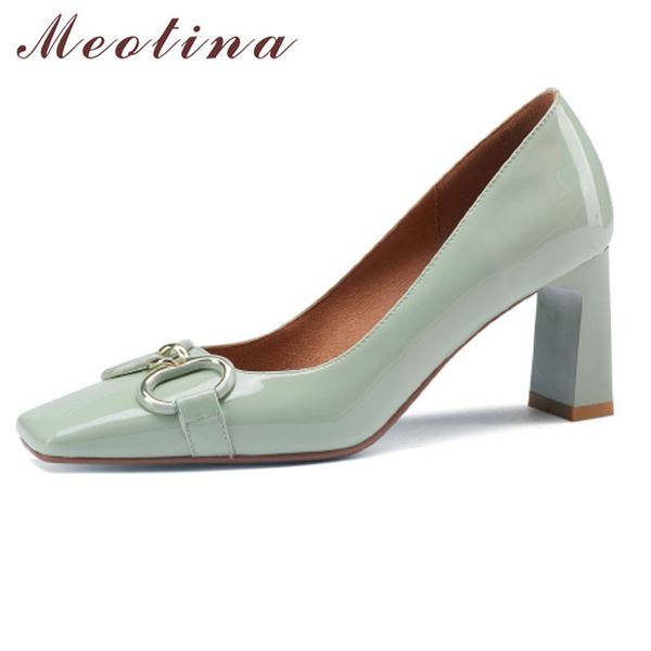 meotina high heel pumps genuine leather chunky heels shoes women metal decoration square toe shoes slip on footwear ladies 40 210520, Black
meotina high heel pumps genuine leather chunky heels shoes women metal decoration square toe shoes slip on footwear ladies 40 210520, Black