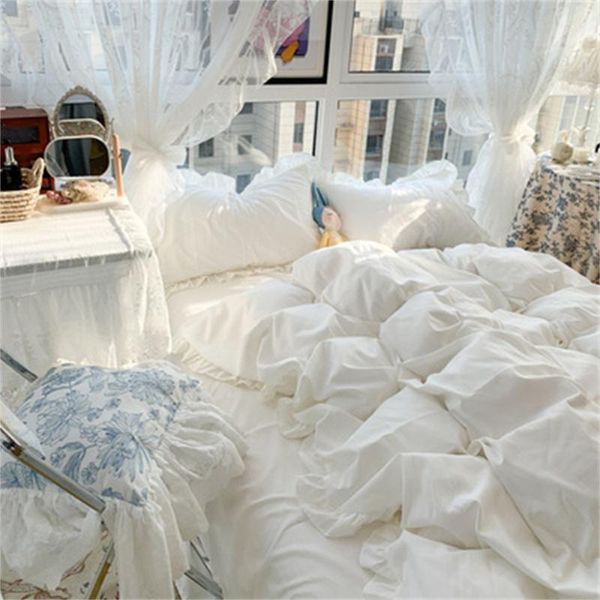 bedding sets cute solid white bed sheets girl pink set soft duvet cover king linens pillowcases lotus leaf lace 4pcs
bedding sets cute solid white bed sheets girl pink set soft duvet cover king linens pillowcases lotus leaf lace 4pcs