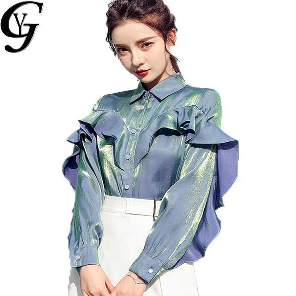 ruffle patchwork satin blouse women casual laple collar ladies femme elegant solid shirts blusas femininas mujer women's blouses &, White
ruffle patchwork satin blouse women casual laple collar ladies femme elegant solid shirts blusas femininas mujer women's blouses &, White