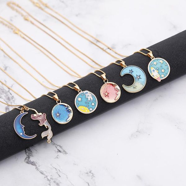 pendant necklaces cute cartoon moon astronaut round necklace for women girls space universe charms jewelry birthday gifts, Silver
pendant necklaces cute cartoon moon astronaut round necklace for women girls space universe charms jewelry birthday gifts, Silver
