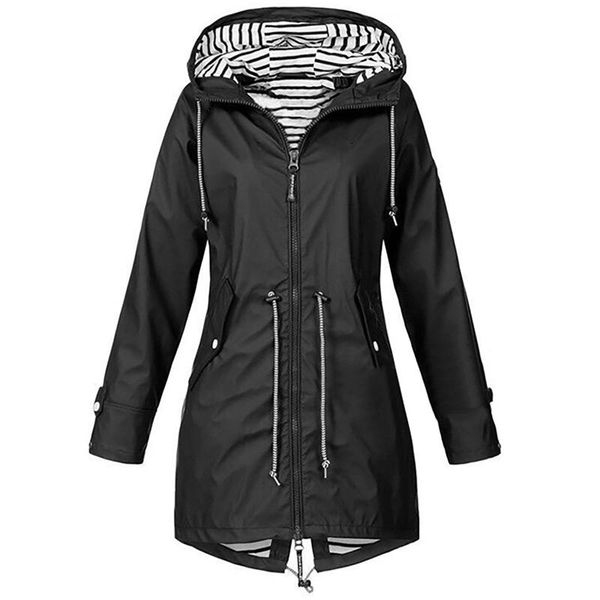 women's jackets women 2021 autumn winter windbreaker jacket solid rain coat outdoor sport hooded raincoat windproof clothes outerwear, Black;brown
women's jackets women 2021 autumn winter windbreaker jacket solid rain coat outdoor sport hooded raincoat windproof clothes outerwear, Black;brown