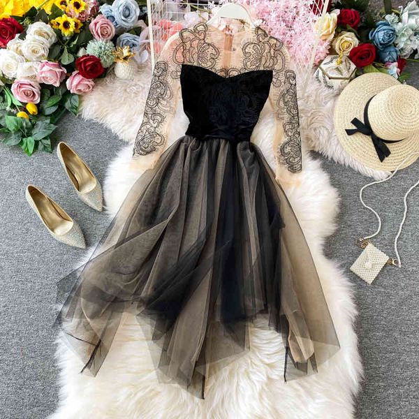 a line women club patchwork tulle mesh summer female o-neck embroidery lace mid-calf a-line high waist slim ball gown dress, Black;gray
a line women club patchwork tulle mesh summer female o-neck embroidery lace mid-calf a-line high waist slim ball gown dress, Black;gray