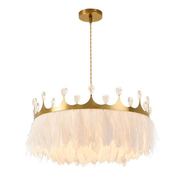 warm and romantic master bedroom princess room creative crystal crown 35cm/45cm/55cm feather chandelier lamps pendant
warm and romantic master bedroom princess room creative crystal crown 35cm/45cm/55cm feather chandelier lamps pendant