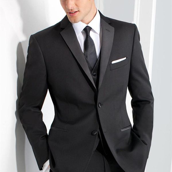 men's suits & blazers handsome classic groom men suit custom made black wedding for three piece mens slim fit groomsmen, White;black
men's suits & blazers handsome classic groom men suit custom made black wedding for three piece mens slim fit groomsmen, White;black