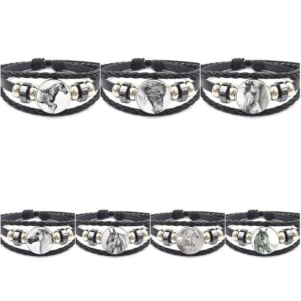 glaze for women vintage fashion glass black leather bracelet bangles jewelry handmade and white horse1, Golden;silver
glaze for women vintage fashion glass black leather bracelet bangles jewelry handmade and white horse1, Golden;silver
