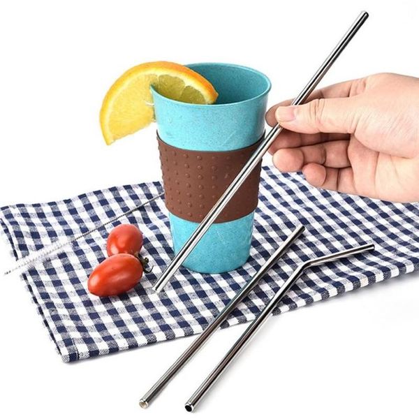 drinking straws metal reusable 304 stainless steel straight bent straw with case cleaning brush set party bar accessory gh1064
drinking straws metal reusable 304 stainless steel straight bent straw with case cleaning brush set party bar accessory gh1064