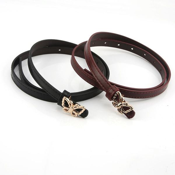 simple butterfly buckle belt skinny metal gold elastic waistband women pu leather thin dress accessories belts, Black;brown
simple butterfly buckle belt skinny metal gold elastic waistband women pu leather thin dress accessories belts, Black;brown