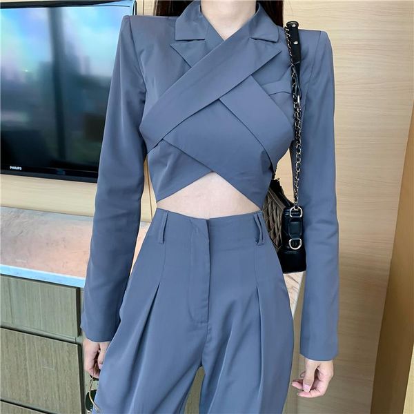 women summer chic streetwear backless cross button notched long sleeve + high waist pants suits 2 piece set women's two, White
women summer chic streetwear backless cross button notched long sleeve + high waist pants suits 2 piece set women's two, White