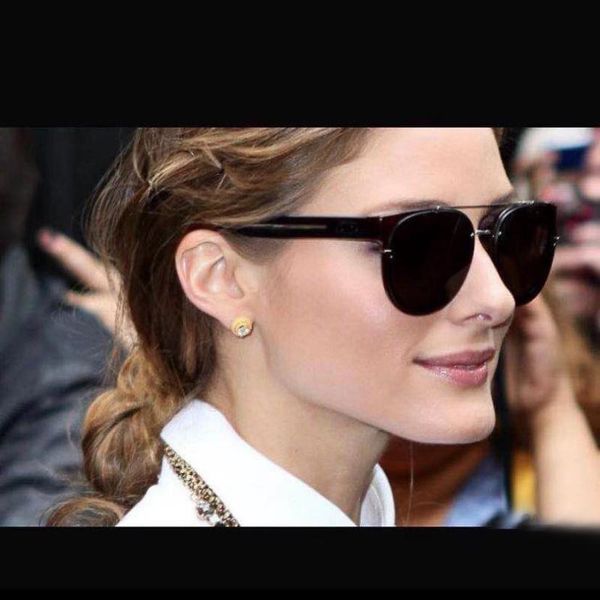 sunglasses cat eye acetate black frame women double bar fashion style for men, White;black
sunglasses cat eye acetate black frame women double bar fashion style for men, White;black