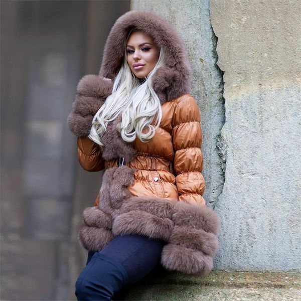 women's fur & faux fursarcar 2021 winter warm down jacket women furry real collar white duck coat with hooded, Black
women's fur & faux fursarcar 2021 winter warm down jacket women furry real collar white duck coat with hooded, Black