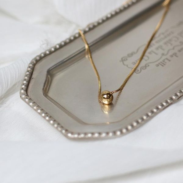 chains simple small gold bead bean ball metal necklace choker titanium steel plated women fashion, Silver
chains simple small gold bead bean ball metal necklace choker titanium steel plated women fashion, Silver