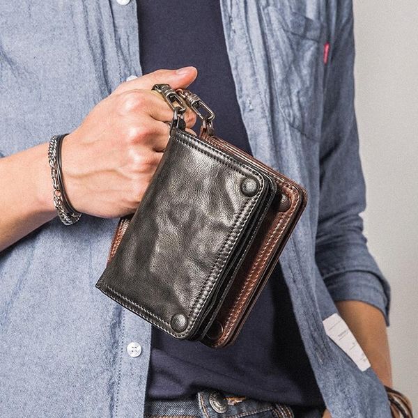 wallets genuine leather mens wallet multi-function soft handmade retro sheepskin for men with wrist strap, Red;black
wallets genuine leather mens wallet multi-function soft handmade retro sheepskin for men with wrist strap, Red;black