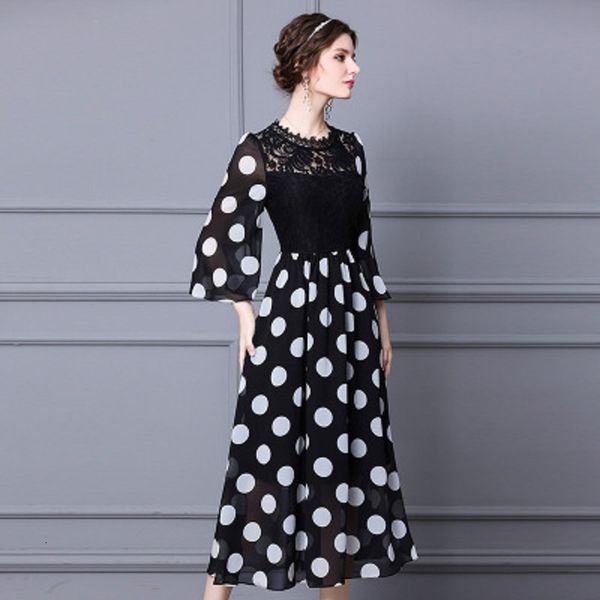 casual dresses wave dot flare sleeve fashion spring summer high waist dress print cotton slim o-neck a-line skirt plus xxxl g68v, Black;gray
casual dresses wave dot flare sleeve fashion spring summer high waist dress print cotton slim o-neck a-line skirt plus xxxl g68v, Black;gray