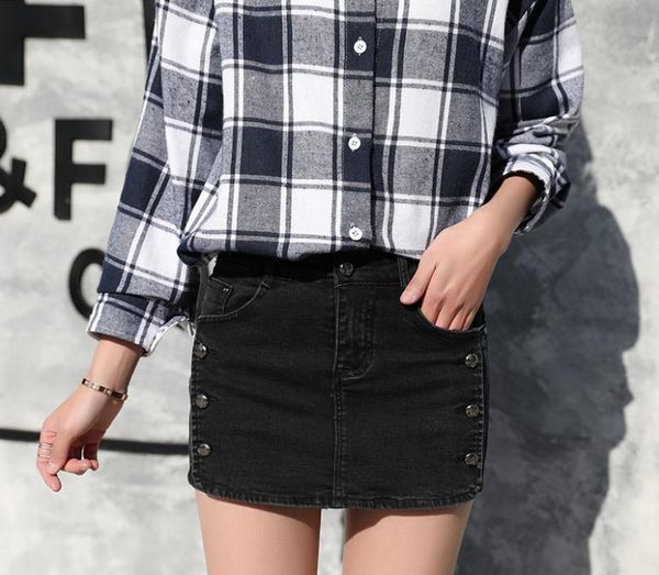 women's shorts summer style denim skirt for women large size casual female slim stretchy jeans metal button short k1072, White;black
women's shorts summer style denim skirt for women large size casual female slim stretchy jeans metal button short k1072, White;black